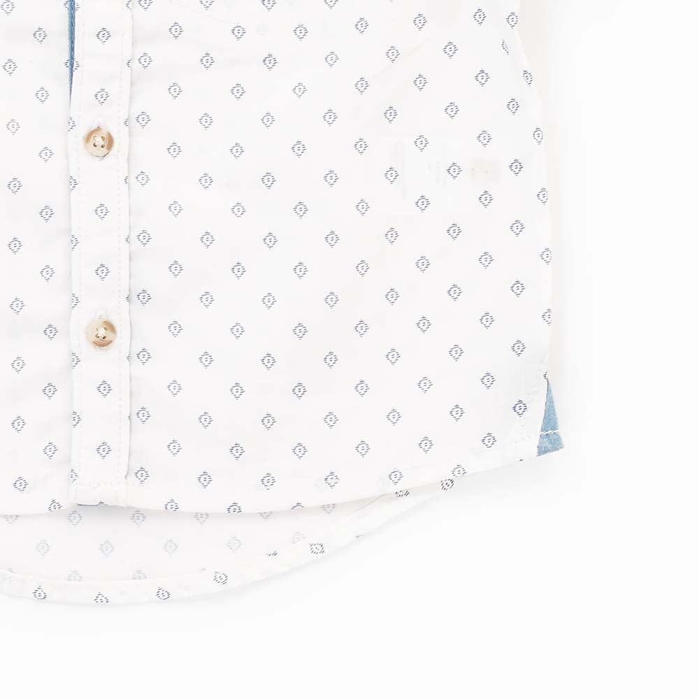 جينجرسنابس قميص منقوش بولو ولادي رضع أوف وايت / أزرق