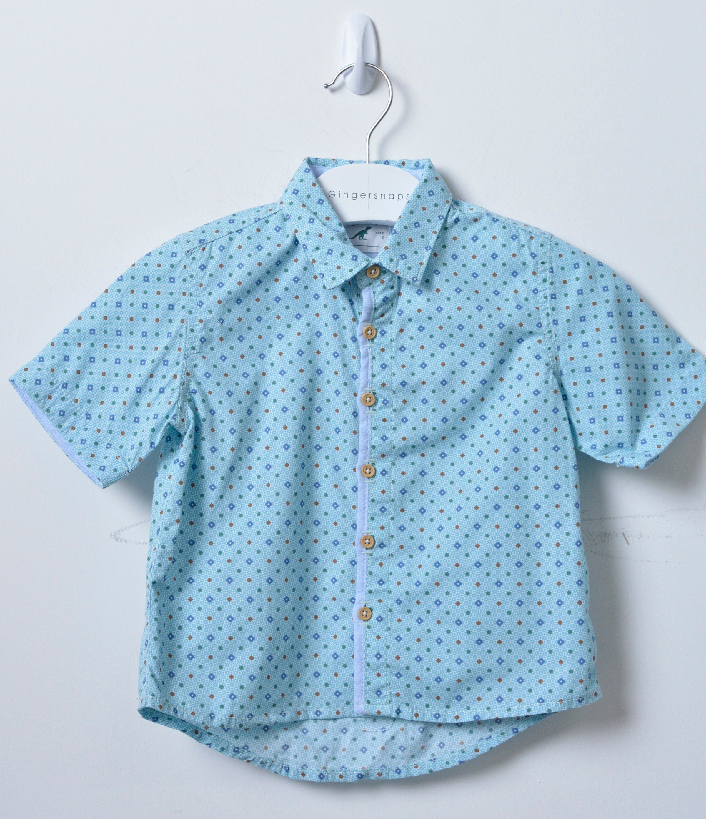 جينجرسنابس قميص رضع ولادي بأكمام نص بنمط متعدد الألوان