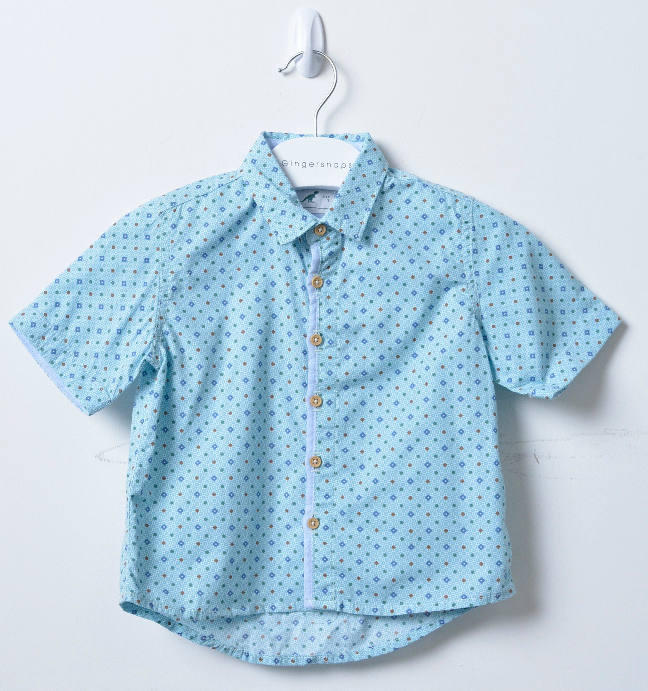 جينجرسنابس قميص رضع ولادي بأكمام نص بنمط متعدد الألوان