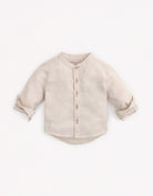 جينجرسنابس قميص سادة بأزرار أمامية كم طويل رضع أولادي بيج