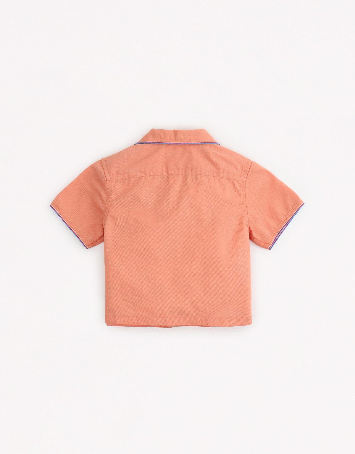 جينجرسنابس قميص بيبي ولادي سادة بحواف ملونة أحمر بنفسجي