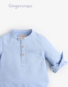 جينجرسنابس قميص سادة كم طويل رضع أولادي أزرق
