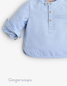 جينجرسنابس قميص سادة كم طويل رضع أولادي أزرق