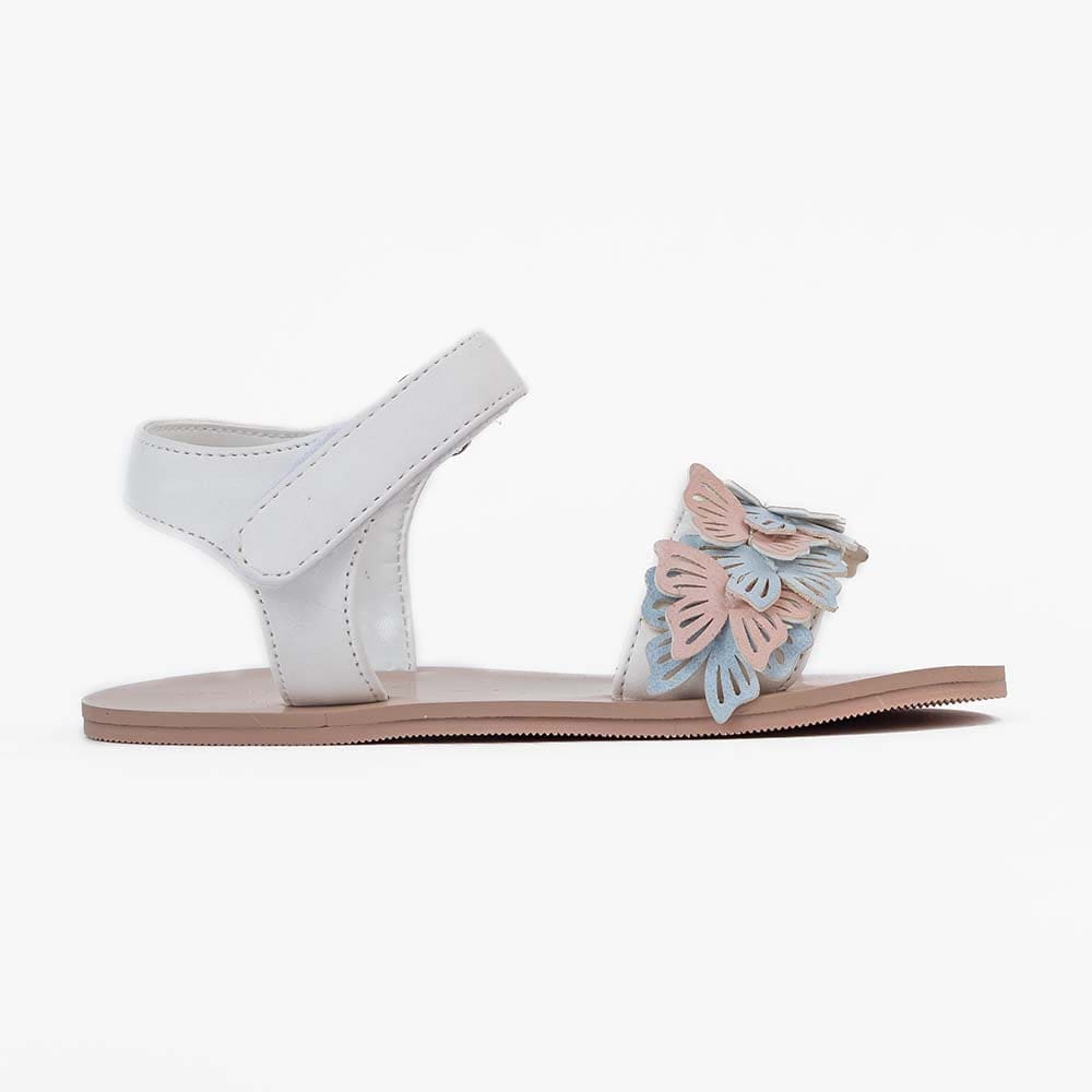 جينجرسنابس صندل بناتي رضع كاجول مسطح أبيض