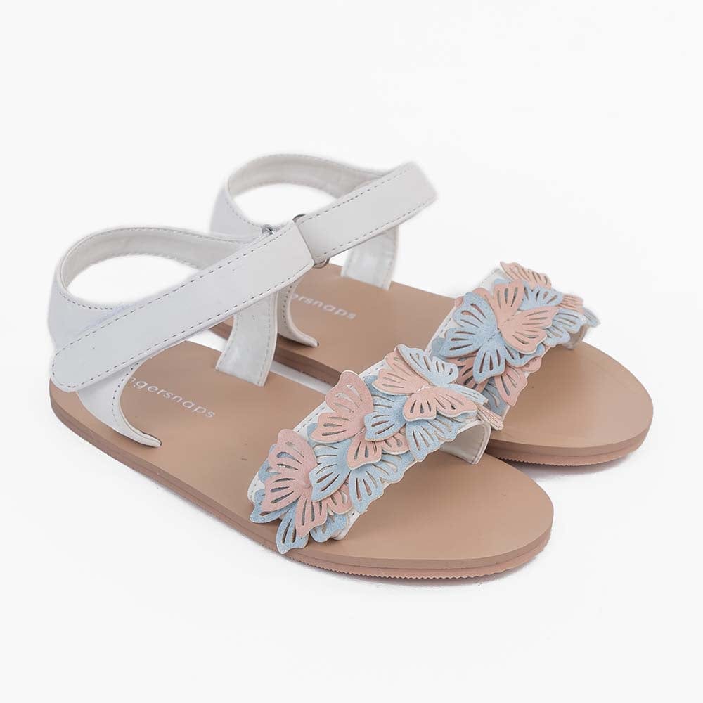 جينجرسنابس صندل بناتي رضع كاجول مسطح أبيض