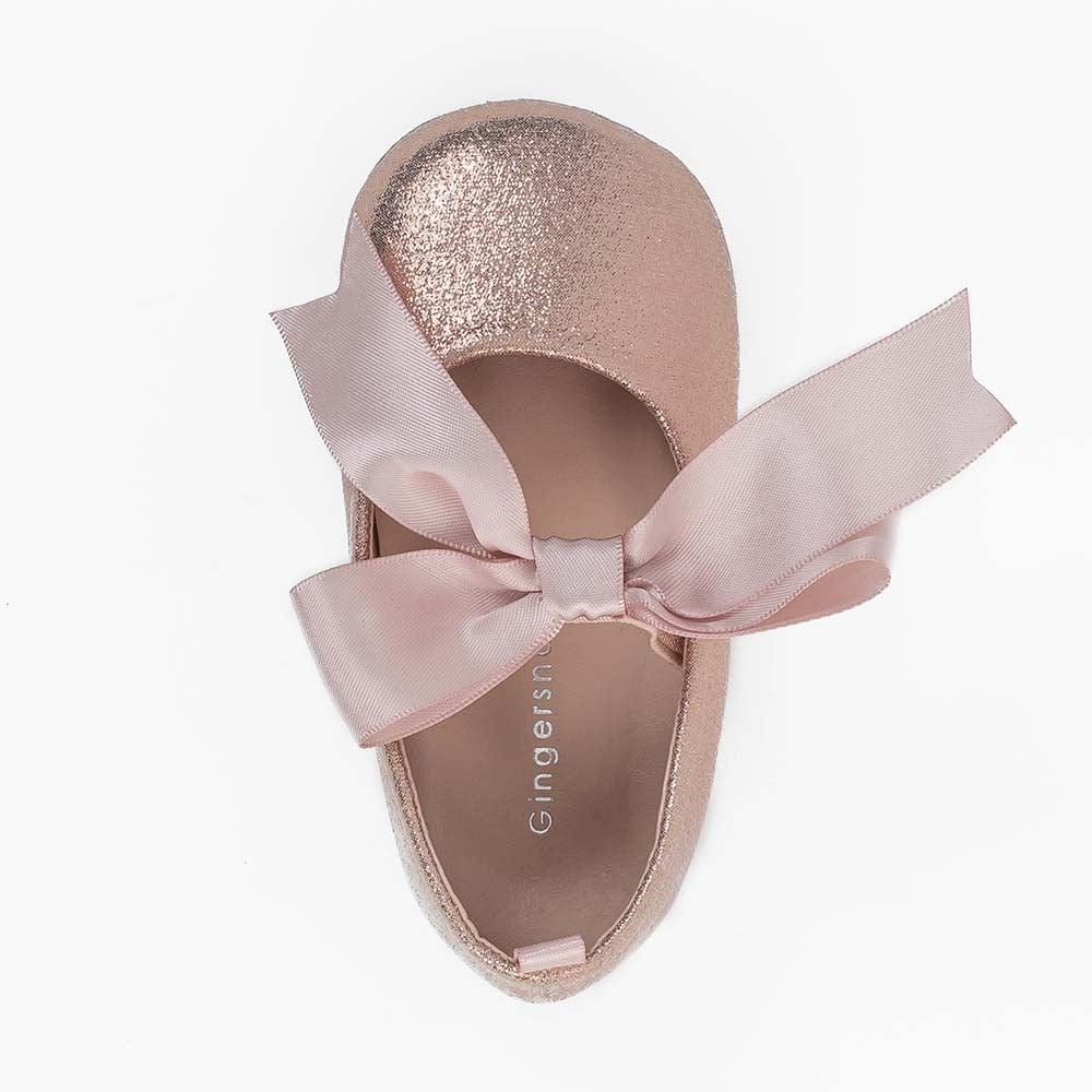 جينجرسنابس حذاء بناتي رضع بفيونكة وردي