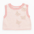 جينجرسنابس بلوزة مطرزة من البطن بناتي رضع وردي شاحب