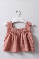 جينجرسنابس بلوزة صوف مطرزة بناتي زهري