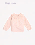 جينجرسنابس بلوزة رضع بناتي مزينة بكلوش وردي