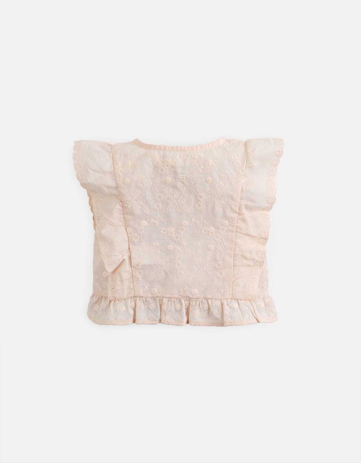 جينجرسنابس بلوزة مخططة بالعرض مع دانتيل على الياقة بناتي رضع أحمر بنفسجي