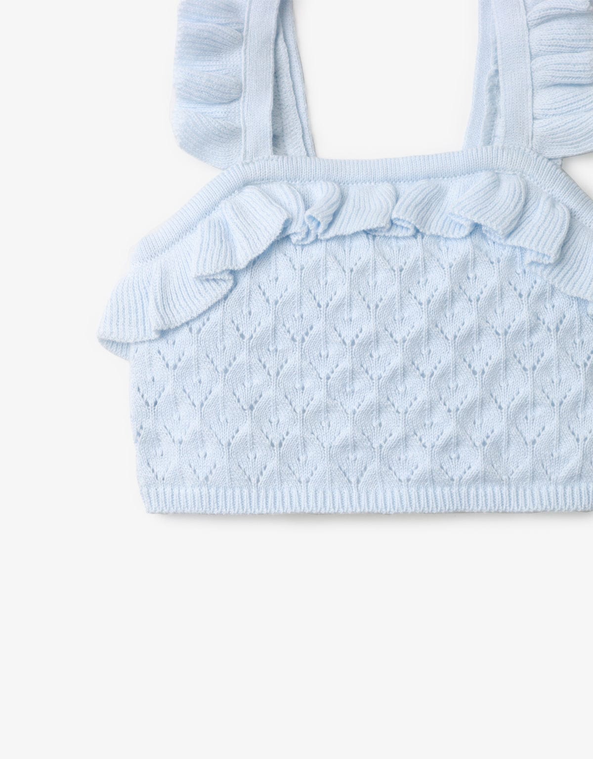 جينجرسنابس توب قصير بحمالة عريضة بناتي أزرق