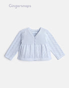 جينجرسنابس بلوزة بأزرار أمامية كم طويل بناتي أزرق