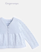 جينجرسنابس بلوزة بأزرار أمامية كم طويل بناتي أزرق