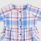 جينجرسنابس فستان كاروهات بجيوب وأزرار أمامية نص كم رضع بناتي متعدد الألوان