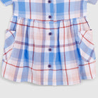 جينجرسنابس فستان كاروهات بجيوب وأزرار أمامية نص كم رضع بناتي متعدد الألوان