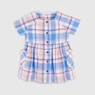 جينجرسنابس فستان كاروهات بجيوب وأزرار أمامية نص كم رضع بناتي متعدد الألوان