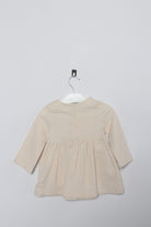 جينجرسنابس فستان رضع بناتي مطرز بجيوب أمامية أخضر رمادي