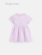 جينجرسنابس فستان كشكشة على الجانب كم قصير رضع بناتي بنفسجي وردي
