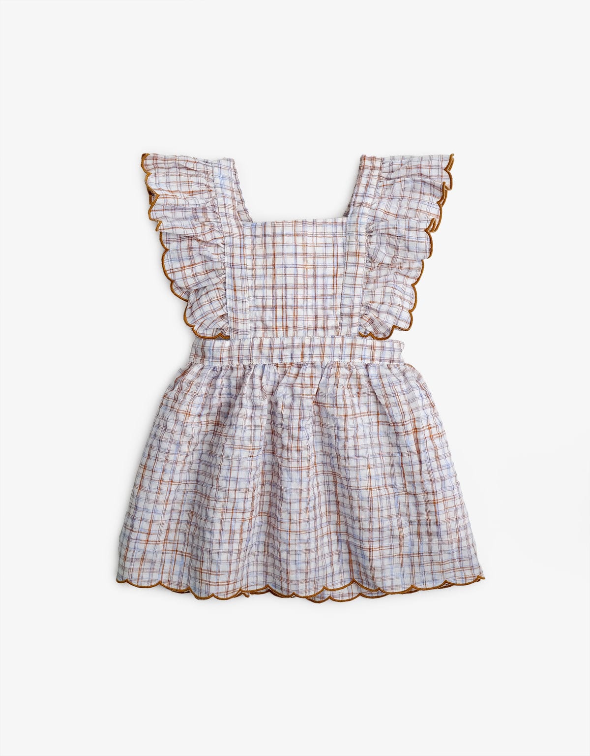 جينجرسنابس فستان كاروهات مكشكش مخصر بناتي متعدد الألوان