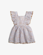 جينجرسنابس فستان كاروهات مكشكش مخصر بناتي متعدد الألوان