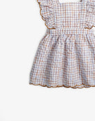 جينجرسنابس فستان كاروهات مكشكش مخصر بناتي متعدد الألوان