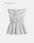 جينجرسنابس فستان مشجر مكشكش كت مخصر رضع بناتي أبيض