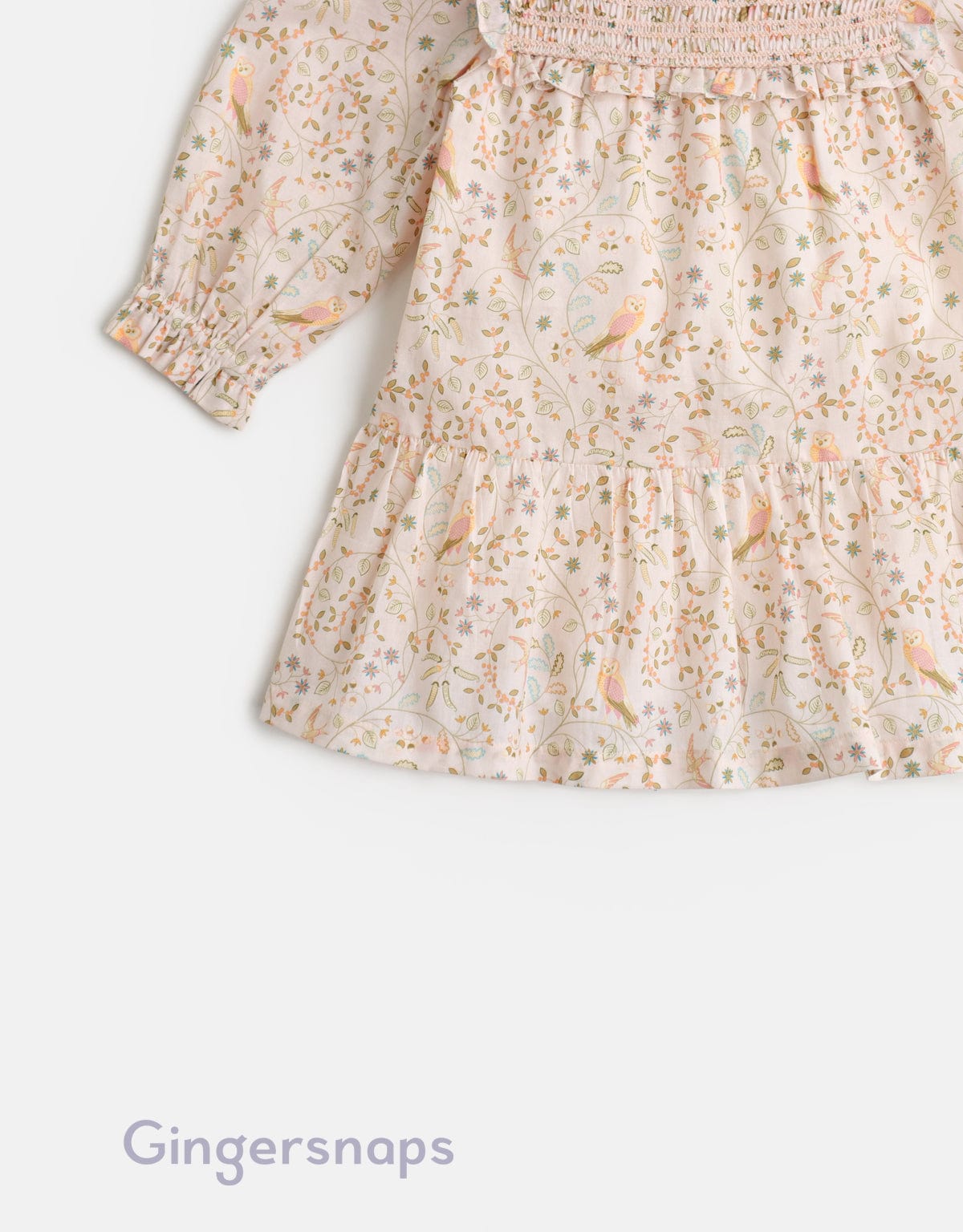 جينجرسنابس فستان مشجر قصير كم طويل أطفال بناتي متعدد الألوان