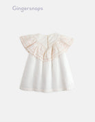 جينجرسنابس فستان واسع على شكل فراشة بناتي أبيض