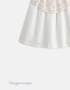 جينجرسنابس فستان واسع على شكل فراشة بناتي أبيض