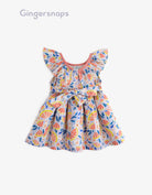 جينجرسنابس فستان منقوش واسع بدون أكمام بناتي متعدد الألوان