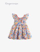 جينجرسنابس فستان منقوش واسع بدون أكمام بناتي متعدد الألوان