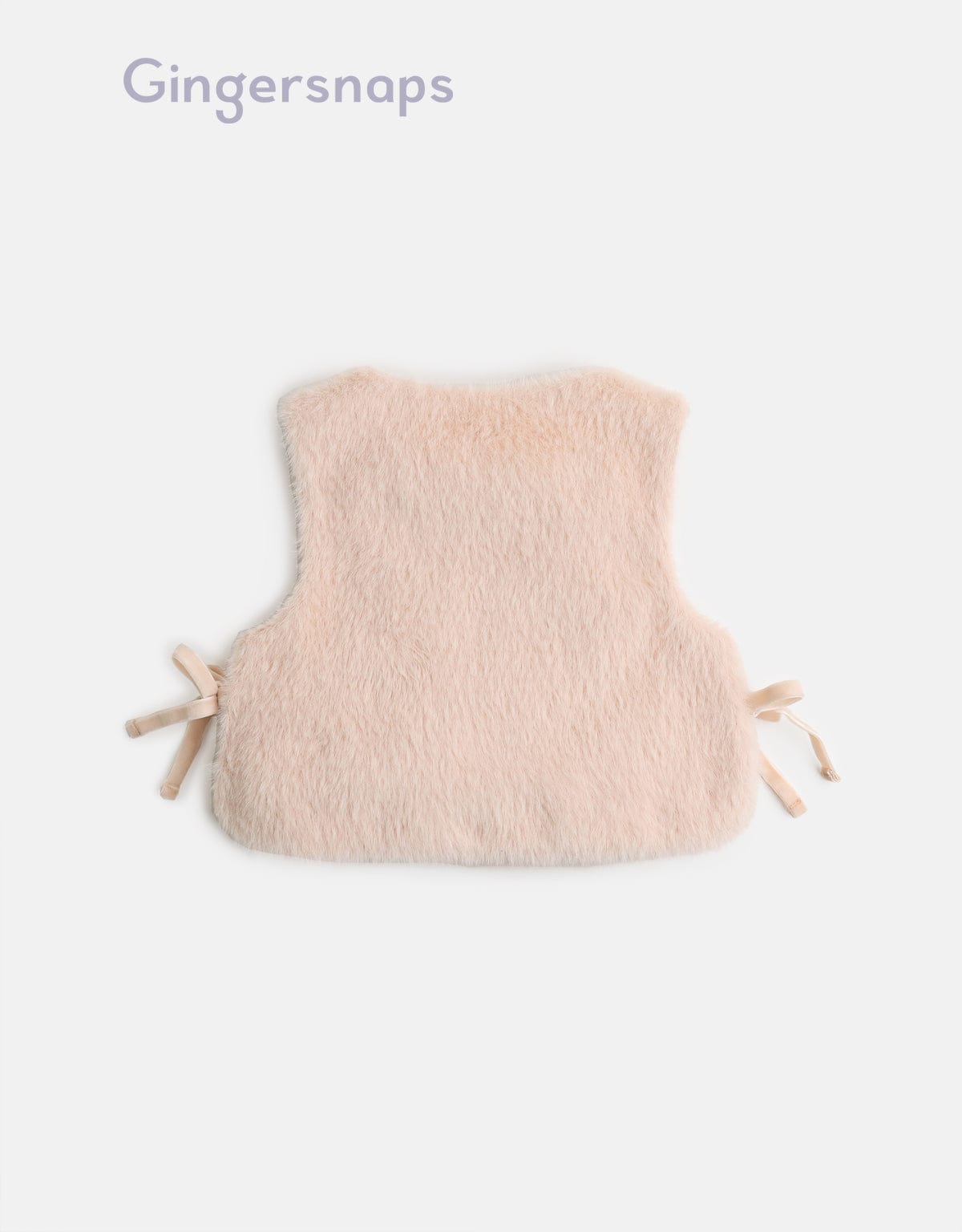 جينجرسنابس سترة كت فرو بفيونكات قصيرة وردي