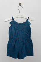 جينجرسنابس جمبسوت كت بناتي بكشكشة من الخصر بنقشة كرز أزرق