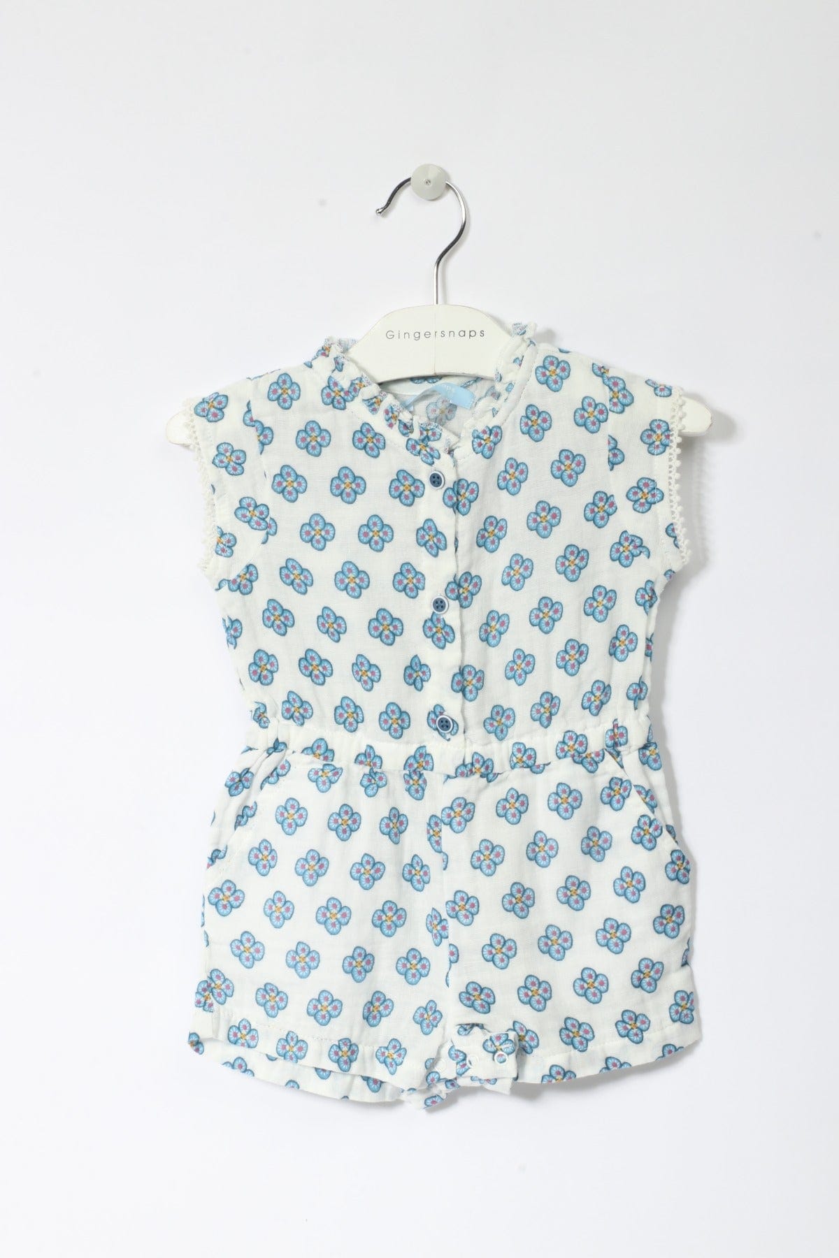 جينجرسنابس جمبسوت بيبي بنات بأزرار أمامية مشجر متعدد الألوان