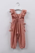 جينجرسنابس جمبسوت رضع بناتي بأكمام مروحة زهري