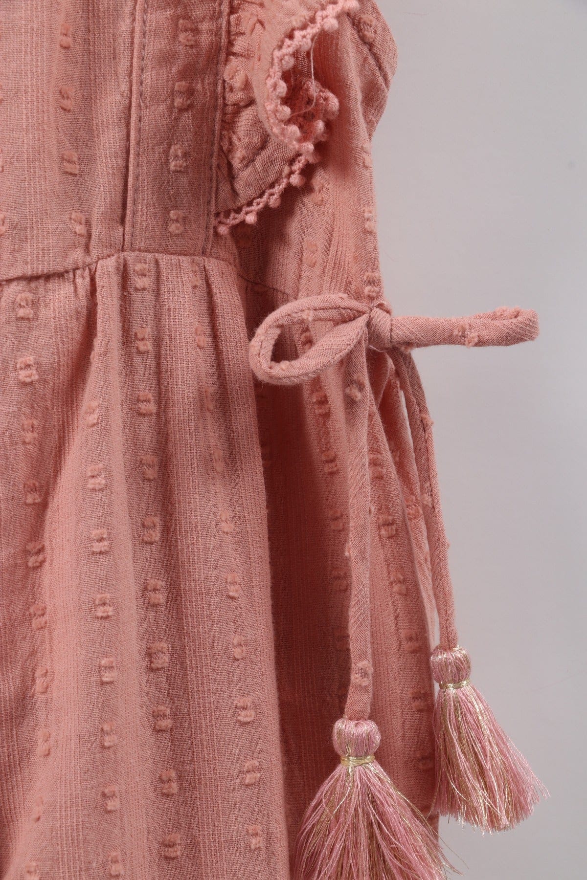 جينجرسنابس جمبسوت رضع بناتي بأكمام مروحة زهري