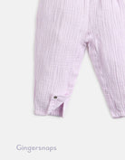 جينجرسنابس جمبسوت رضع بناتي اطفال صيفي بكشكشة علي الصدر لافندر فاتح