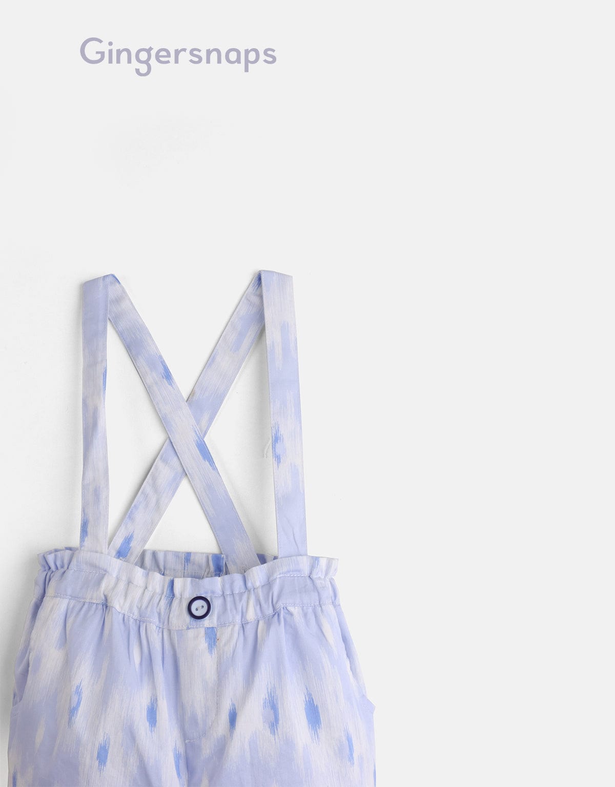 جينجرسنابس جمبسوت بناتي رضع منقوش بحمالات أزرق