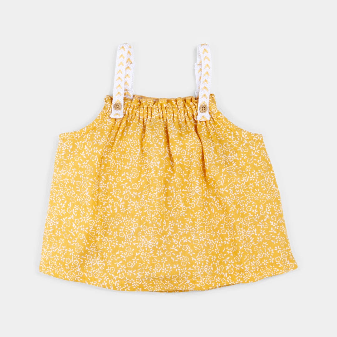 جينجرسنابس طقم شورت بناتي رضع مشجر وبلوزة أصفر متعدد