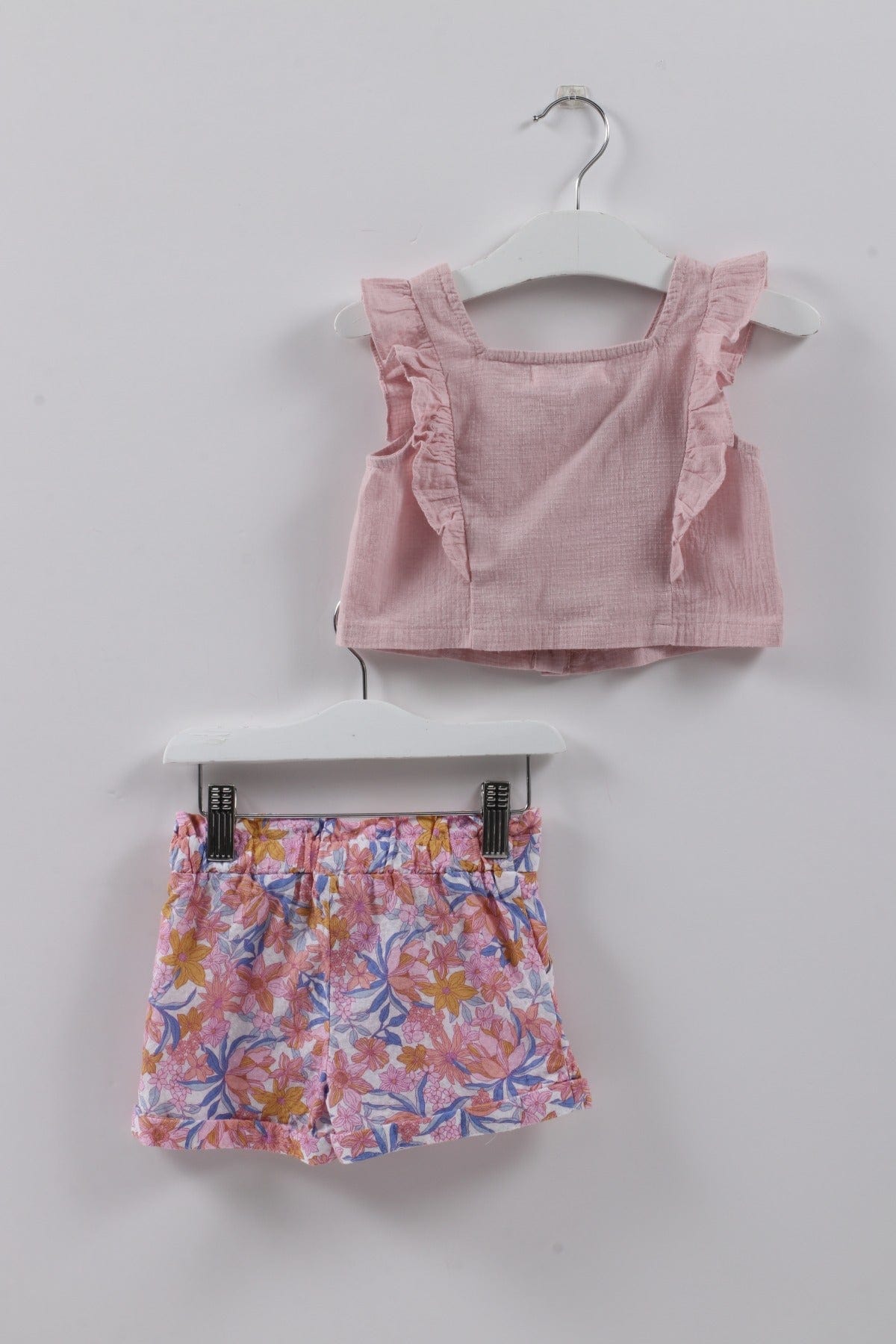 جينجرسنابس طقم رسمي بناتي بشورت مشجر متعدد الألوان