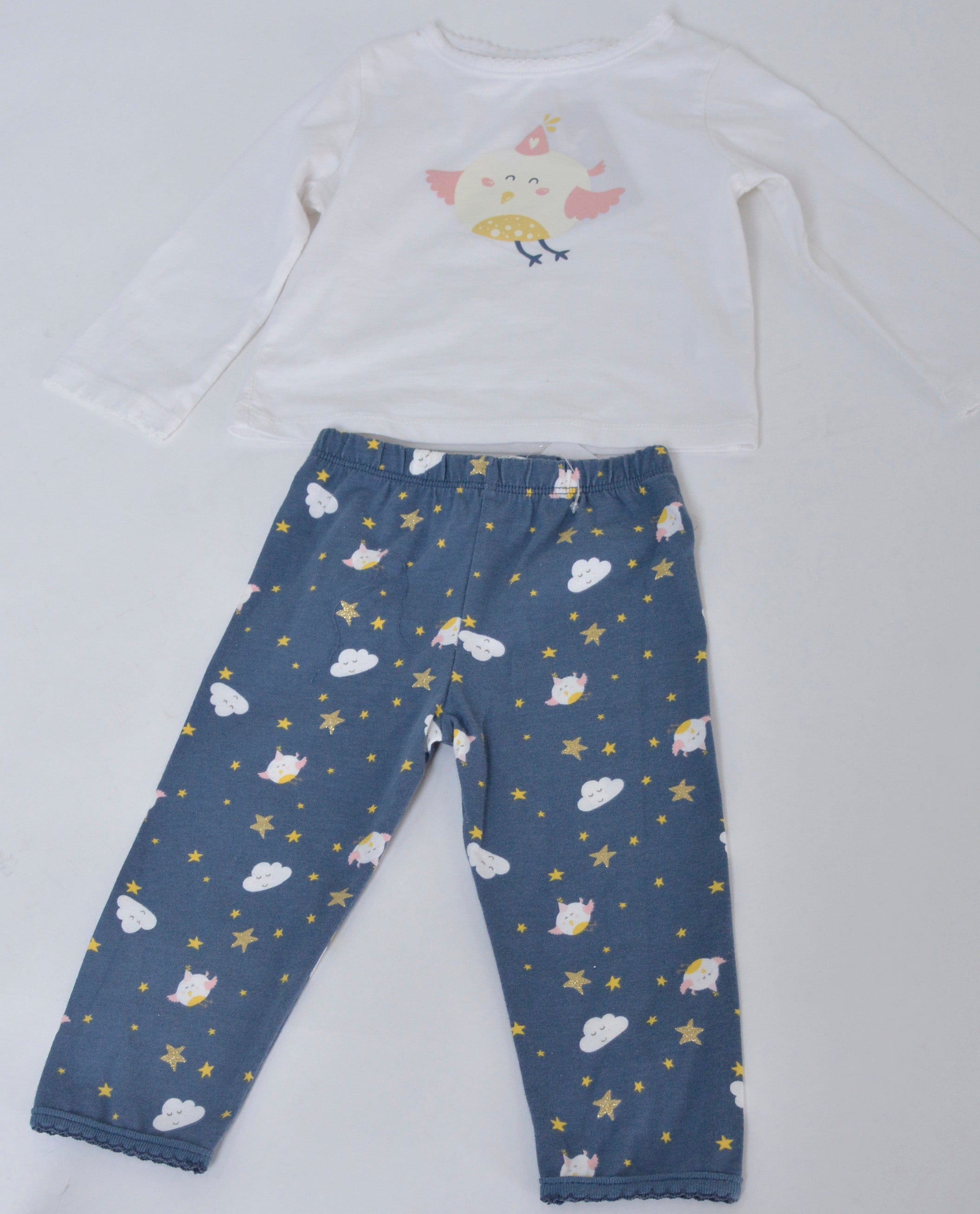 جينجرسنابس بيجامة نوم للفتايات الرضع مطبوعة أزرق