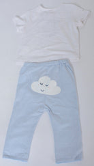 جينجرسنابس بيجامة نوم للفتايات الرضع بطبعة على الصدر ثلجي البياض