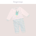 جينجرسنابس بيجامة نوم بلوزة مع أطفال رضع كم طويل بناتي ضوء السماء