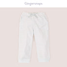 جينجرسنابس بيجامة بلوزة مع بنطال مواليد بخطوط عريضة كم طويل بناتي ضوء السماء