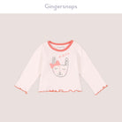 جينجرسنابس بيجامة بلوزة مع بنطال مواليد كم طويل بناتي مرجاني