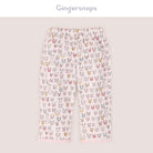 جينجرسنابس بيجامة ببلوزة مع بنطال رضع منقوشة نص كم بناتي متعدد الألوان