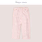 جينجرسنابس بيجامة بلوزة مع بنطال مواليد بناتي مع تطريز قطة على الجانب لؤلؤي