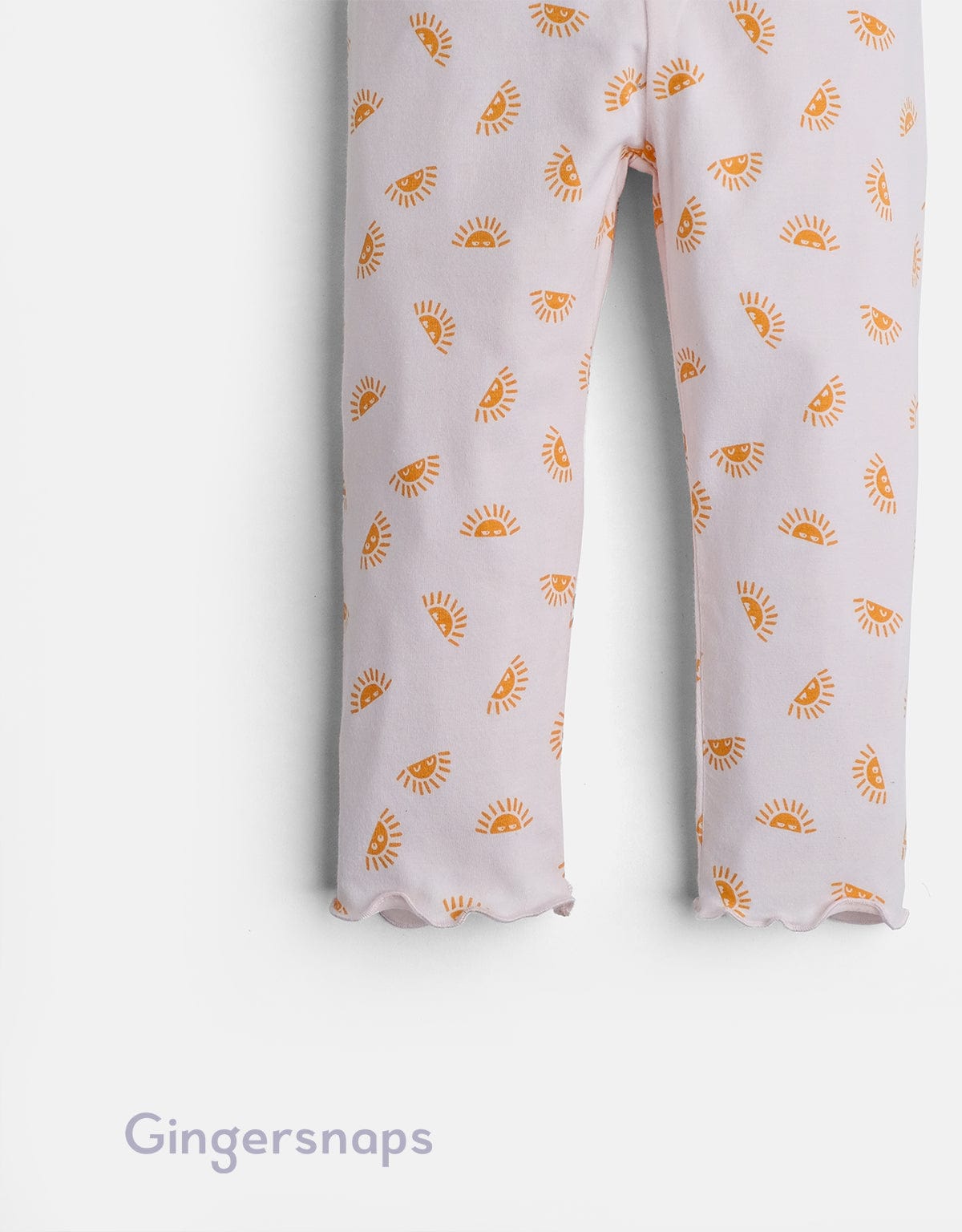 جينجرسنابس بنطلون ليقنز رضع بناتي بنمط شمس وردي