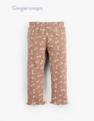 جينجرسنابس بنطلون ليقنز رضع بناتي بنمط كرز بني