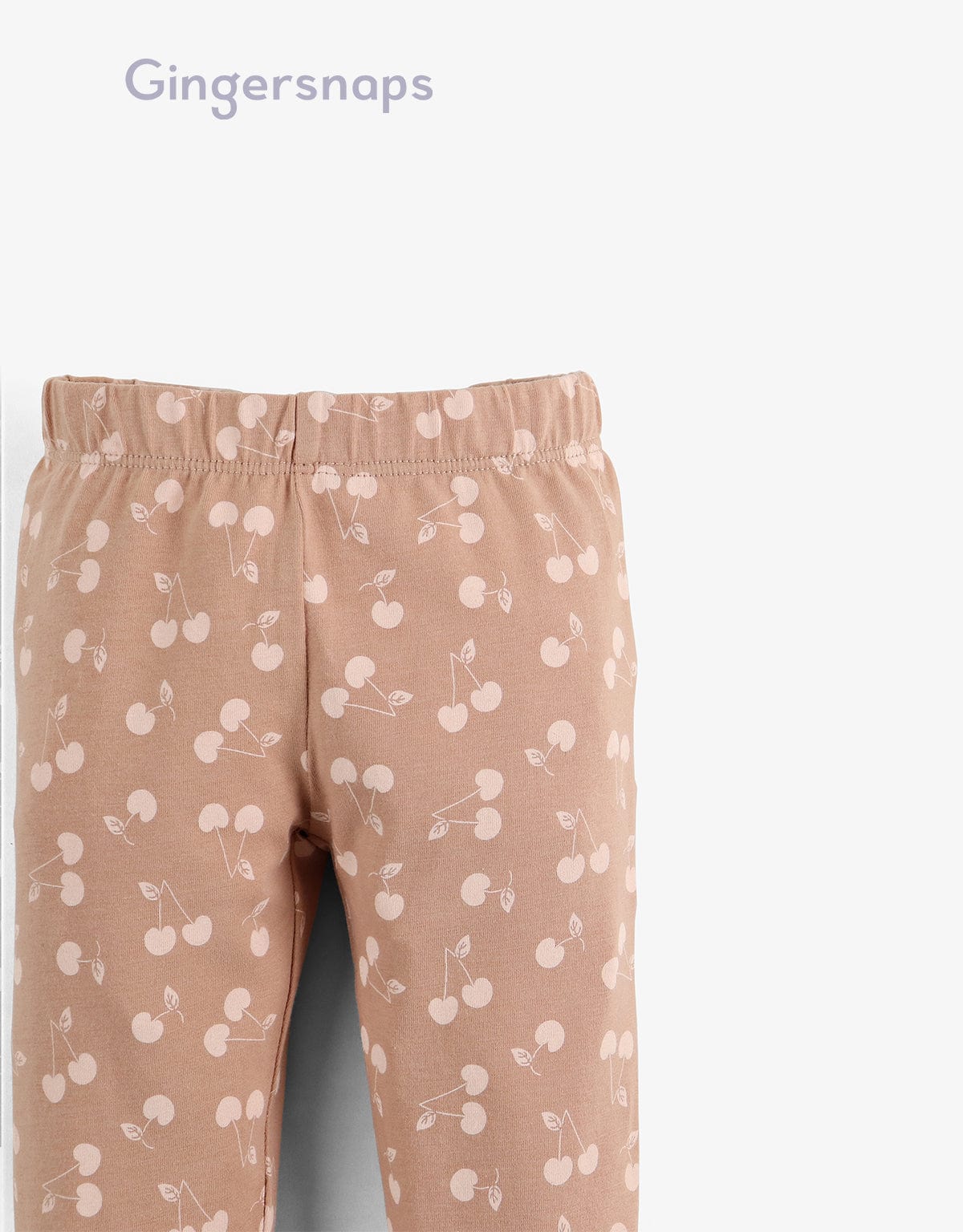 جينجرسنابس بنطلون ليقنز رضع بناتي بنمط كرز بني